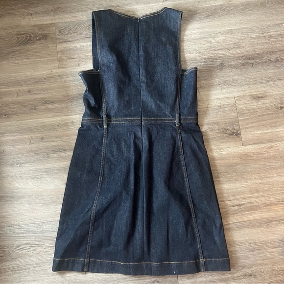 Tory Burch front zip denim dress, size 14 - Picture 3 of 4